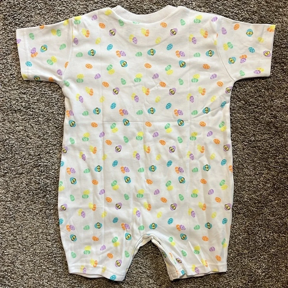 Avon White Bodysuit Romper with Easter Eggs‎ 18-24M